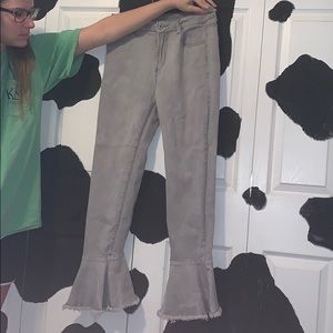 Shein Gray Flared Jeans
